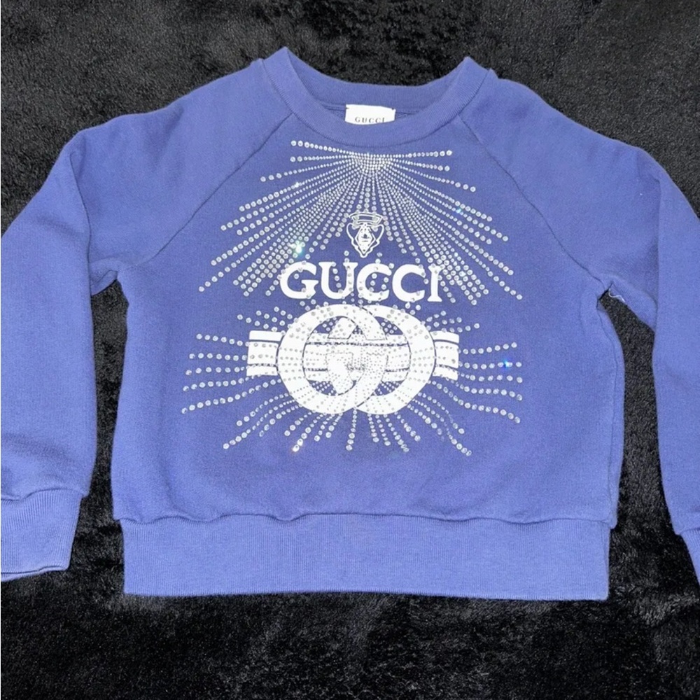 Gucci 100% Authentic Kids (Size 6) Sweatshirt With Swarovski Crystals